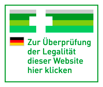 EU-Logo zur Überprüfung der Legalität der Webseite