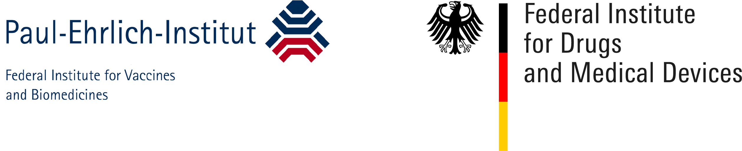 Source: Logo PEI: PEI, Logo BfArM: BfArM